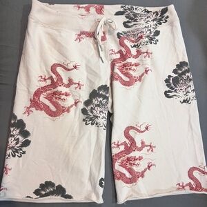 Vintage Y2K Lucky Brand Dragon Print Shorts | Size M